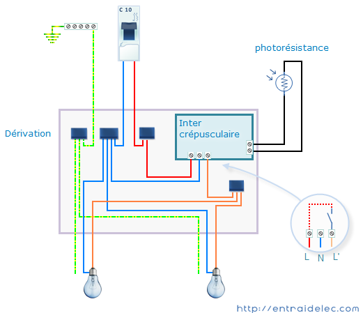 Twilight switch: diagram