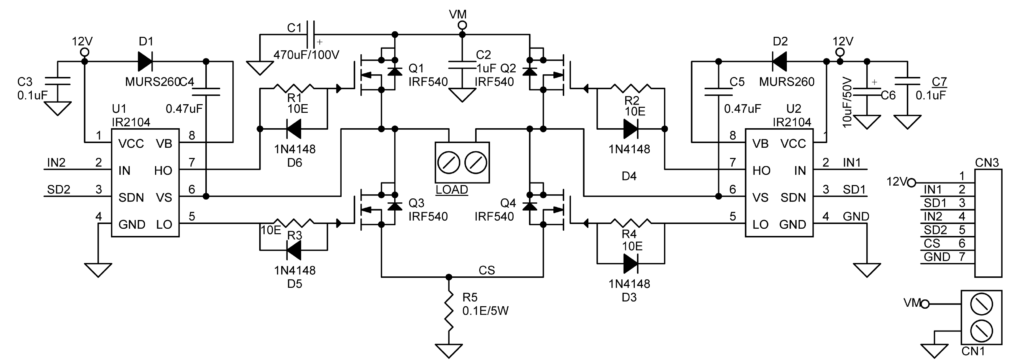 SCHEMATIC DC-MOTOR-IR2104-H-BRIDGE