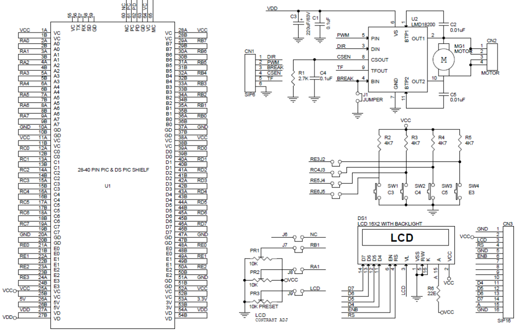 16X2 LCD Shield with LMD18201 Motor Driver