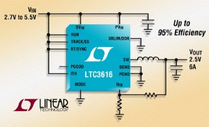 régulateur abaisseur, synchrone, 4 MHz, 6 A, monolithique