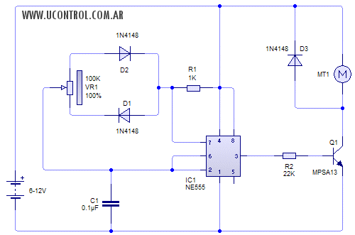 Contrôleur de vitesse d'un moteur à courant continu - Zonetronik