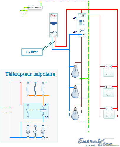 Montage, câblage, branchement d'un télérupteur et boutons poussoirs :  Comment bran…