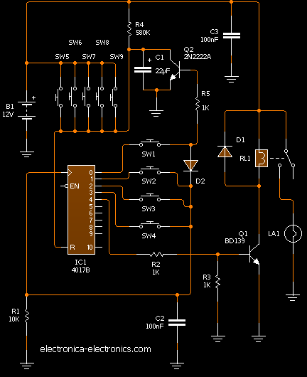 schema serrure electronique