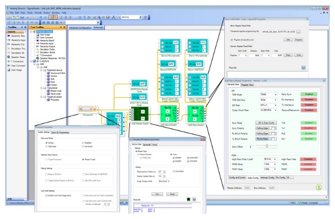 Figure 5. Outil de configuration réseau SigmaStudio.