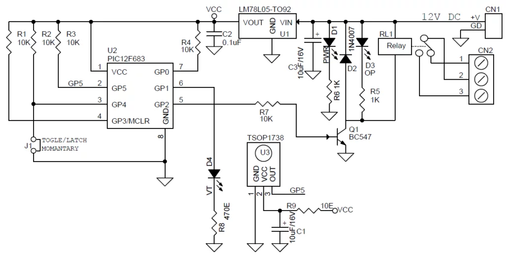 Récepteur mono canal infrarouge