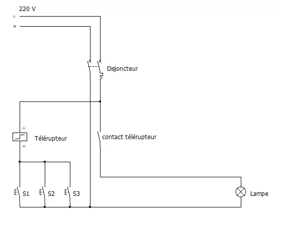 schéma télérupteur