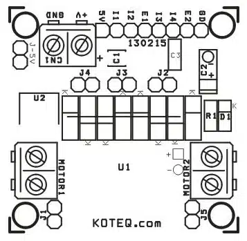 pcb commande deux moteurs pour robot