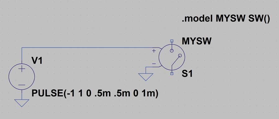Figure 4. Ajout d’une tension de commande aux broches de commande de l’interrupteur.