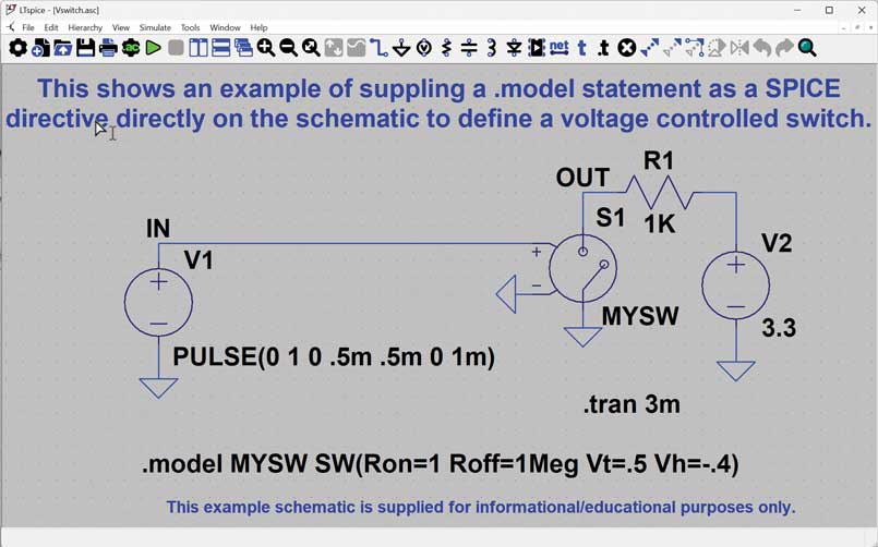 Figure 5. Schéma de l’exemple Vswitch.asc.