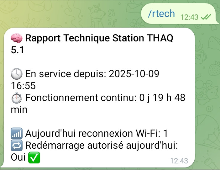 Rapport technique station THAQ